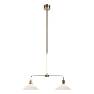 Markslöjd 109160 - Pendelleuchte VELA an Stange 2xE27/60W/230V weiß/messing
