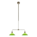 Markslöjd 109161 - Pendelleuchte an Stange VELA 2xE27/60W/230V grün/messing