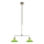 Markslöjd 109161 - Pendelleuchte an Stange VELA 2xE27/60W/230V grün/messing