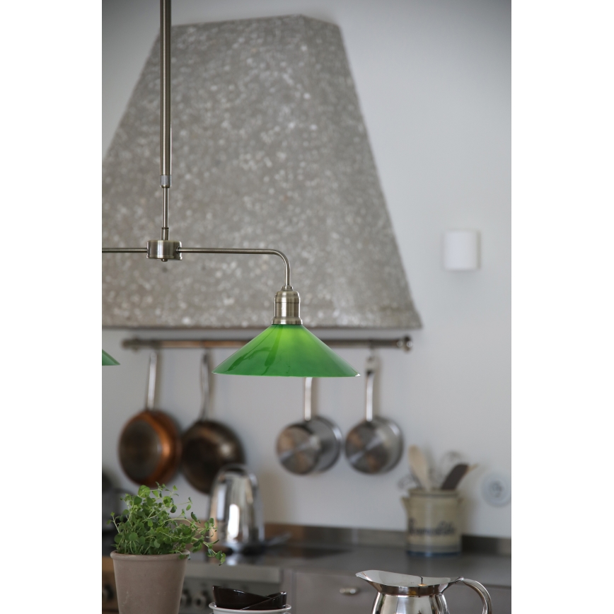 Markslöjd 109161 - Pendelleuchte an Stange VELA 2xE27/60W/230V grün/messing