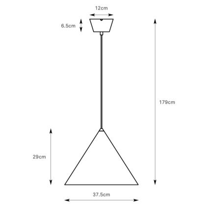 Markslöjd 109162 - Pendelleuchte an Kabel TIP 1xE27/60W/230V Ø 37,5 cm grau