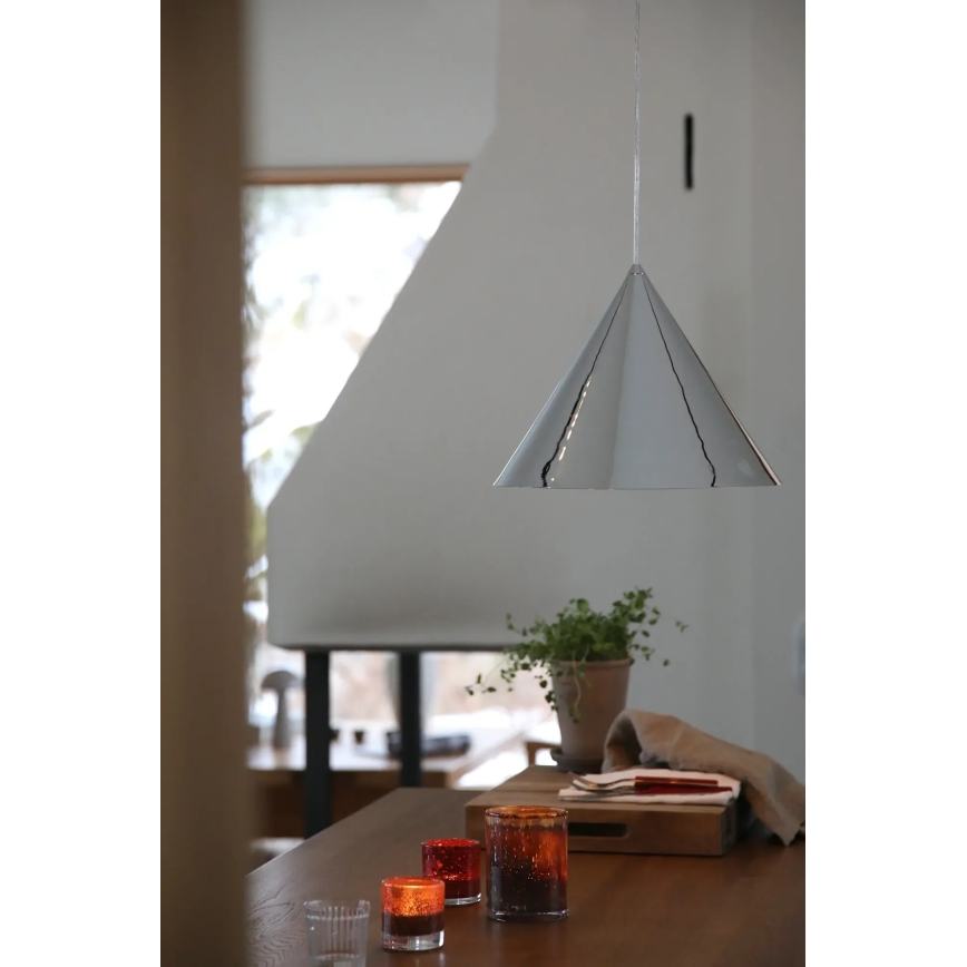 Markslöjd 109163 - Pendelleuchte mit Kabel Tipp 1xE27/60W/230V, glänzender Chrom