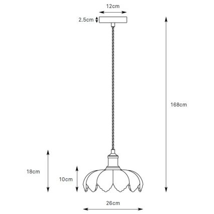 Markslöjd 109178 - Pendelleuchte KURAGE mit Kabel 1xE27/40W/230V Messing/rauchiges Rosa