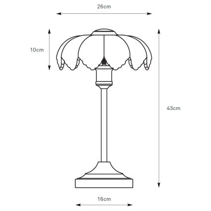 Markslöjd 109180 - Tischlampe KURAGE 1xE27/60W/230V Messing/rauchbeige