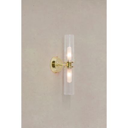Markslöjd 109236 - Badezimmer-Wandleuchte RIMINI 2xG9/20W/230V IP44 Messing