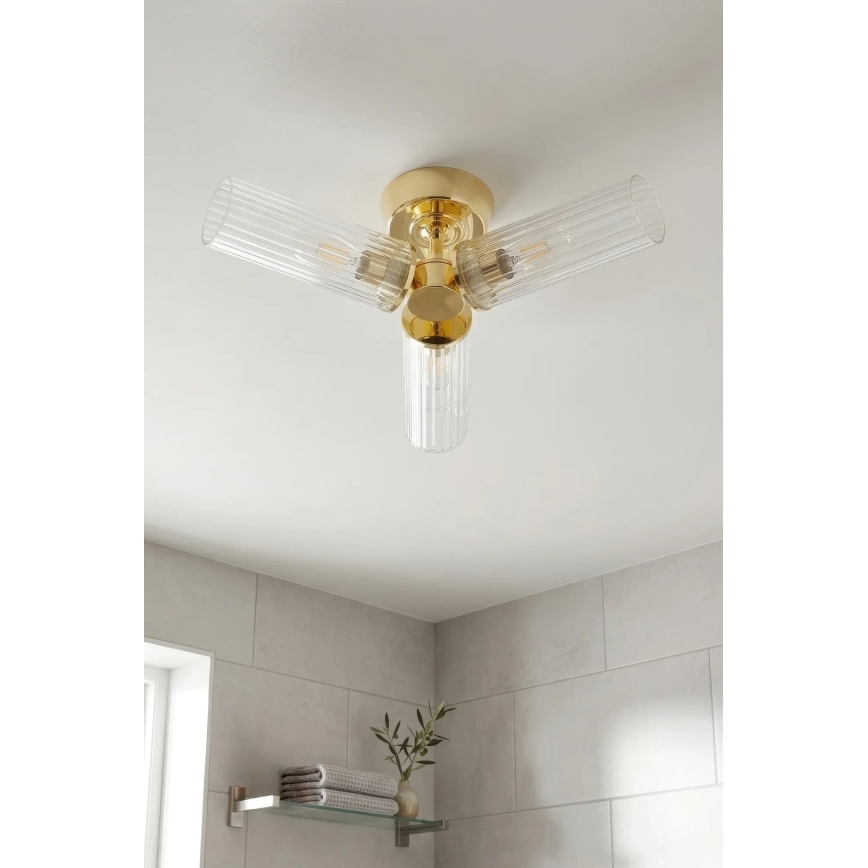 Markslöjd 109238 - Badezimmer-Aufbauleuchte RIMINI 3xG9/20W/230V IP44 Messing