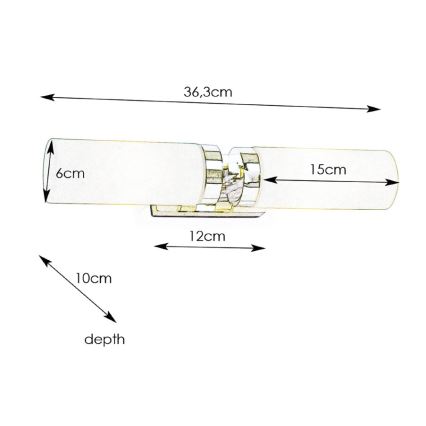 Markslöjd 234841, 450712 - Badezimmerleuchte STELLA 2xE14/40W/230V IP44