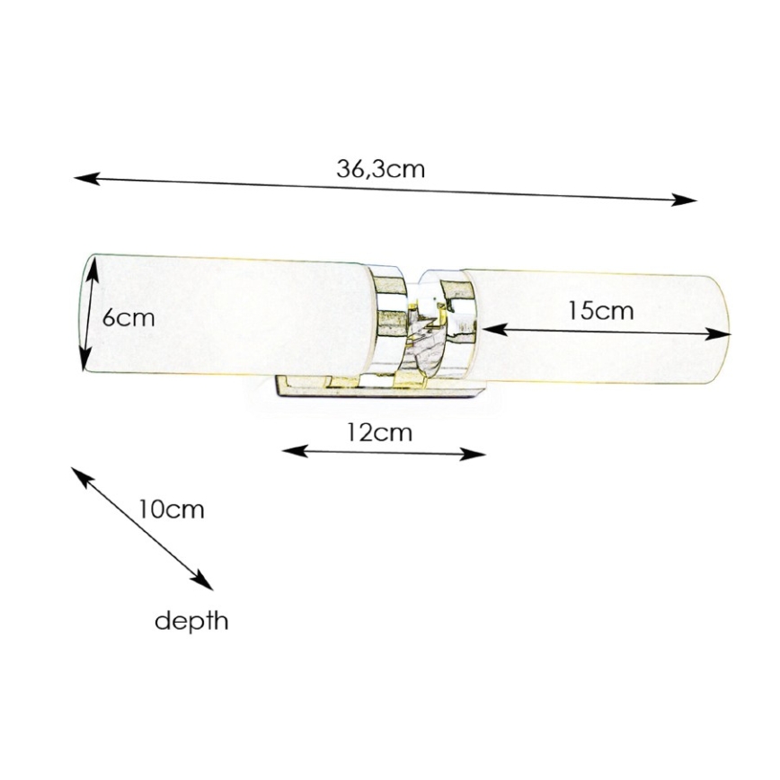 Markslöjd 234841, 450712 - Badezimmerleuchte STELLA 2xE14/40W/230V IP44