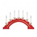 Markslöjd 700447 - Kerzenleuchter CELINE 7xE10/3W/230V rot