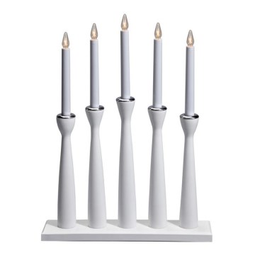 Markslöjd 702229 - Weihnachtskerzenhalter MASESKÄR 5xE10/3W/230V weiß