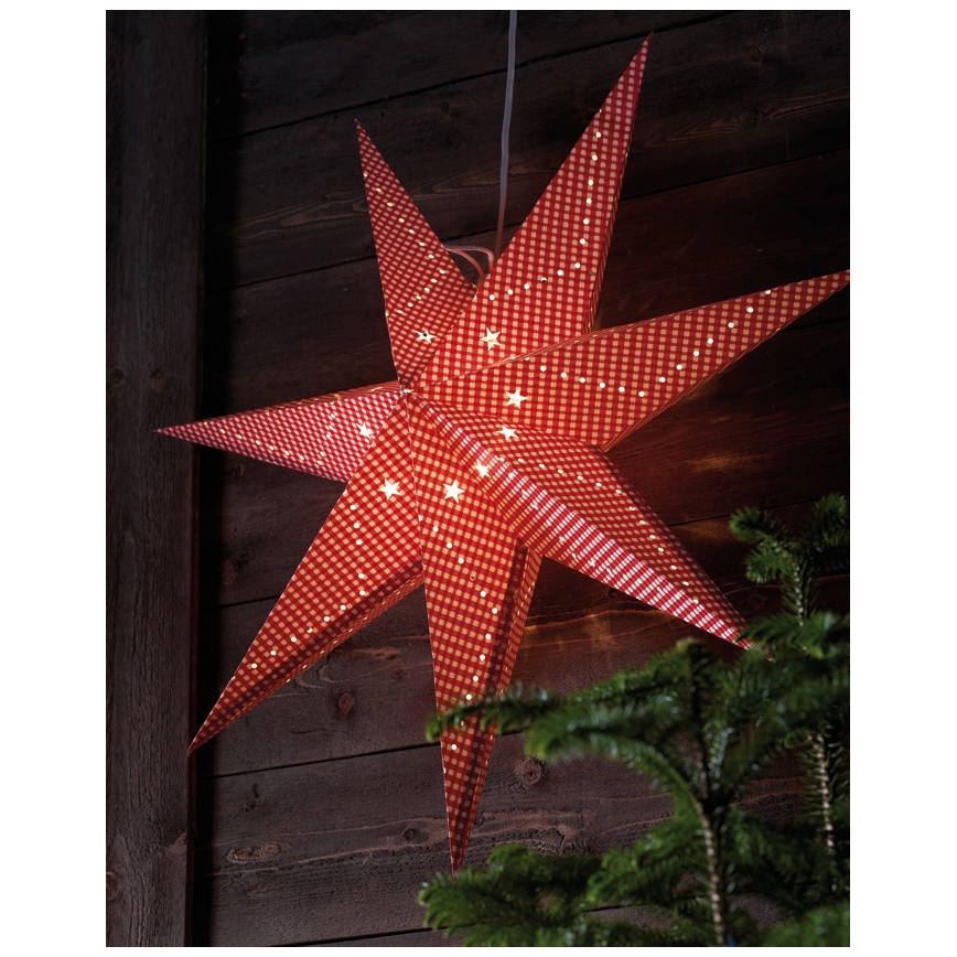 Markslöjd 702785 - Weihnachtsdekoration  GULLI 1xE14/25W/230V Stern75 cm rot