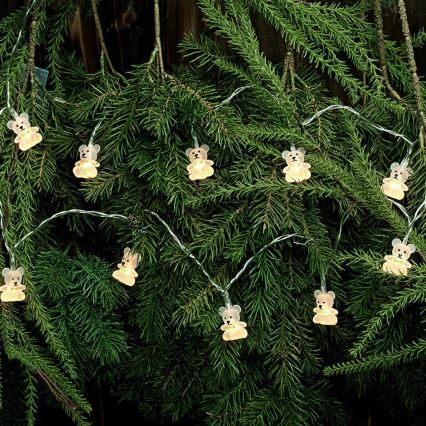 Markslojd 702991 - Weihnachtskette NALLE LED/0,6W/3xAA 140cm
