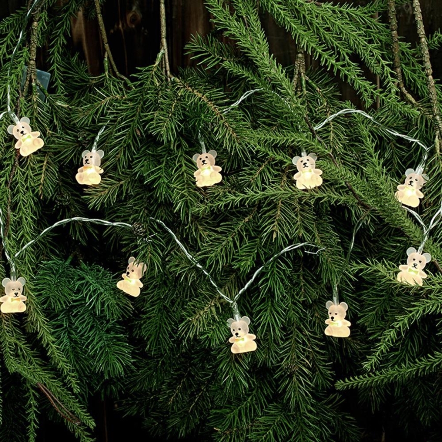 Markslojd 702991 - Weihnachtskette NALLE LED/0,6W/3xAA 140cm