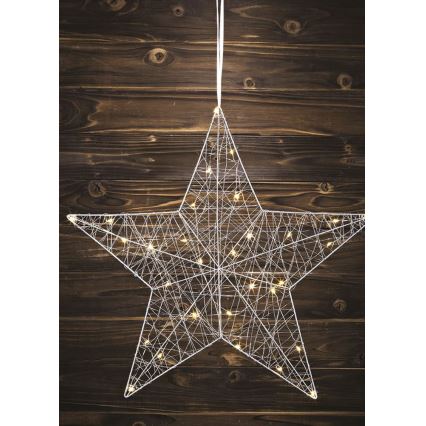 Markslöjd 703436 - LED Weihnachtsdekoration ARTUR 30xLED/0,9W/4,5V silber 50 cm