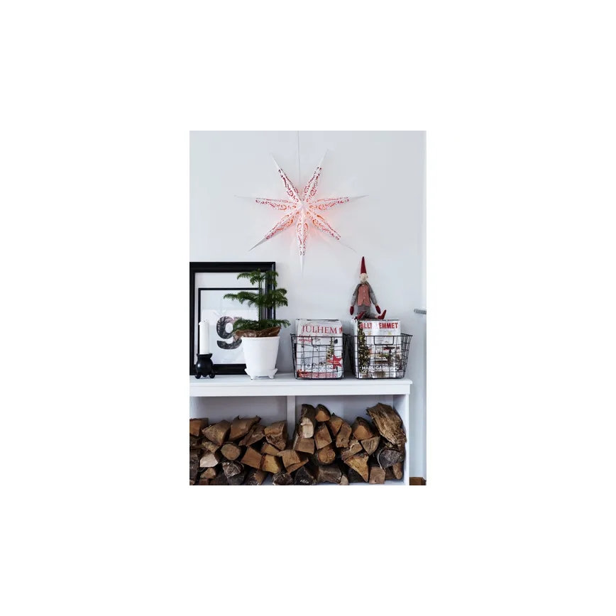 Markslöjd 703553 - Weihnachtsdekoration ELIN 1xE14/25W/230V weiß/rot 75 cm
