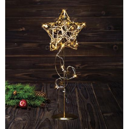 Markslöjd 703900 - LED Weihnachtsdeko HAGABERG 20xLED/0,5W/230/24V gold