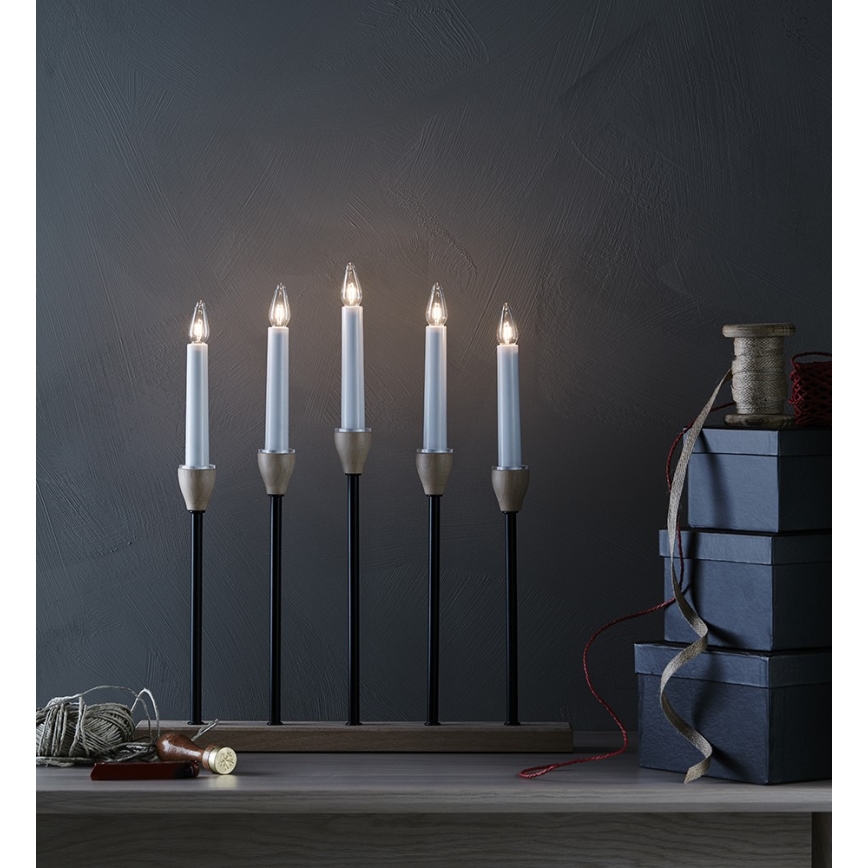 Markslöjd 704160 - Weihnachtskerzenhalter JOHANSFORS 5xE10/3W/230V