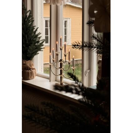 Markslöjd 704415 - Weihnachtsleuchter GYLLING 7xE10/3W/230V goldfarben