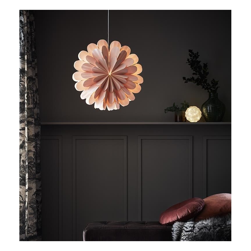 Markslöjd 705307 - Weihnachtsdekoration MARIGOLD 1xE14/25W/230V 60 cm rosa