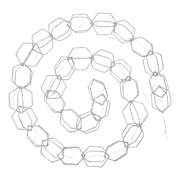 Markslöjd 705753 - LED-Dekorationskette SERVE LED/3xAA 1,9m Silber
