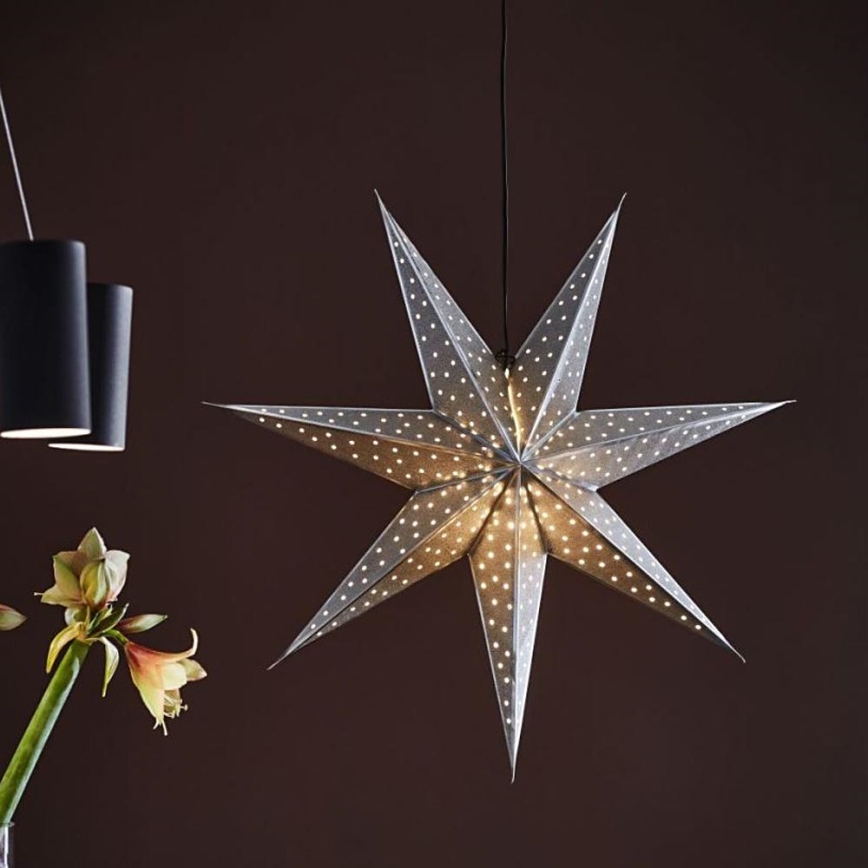 Markslöjd 705769 - Weihnachtsdekoration GLITTER 1xE14/25W/230V d 45 cm silbern