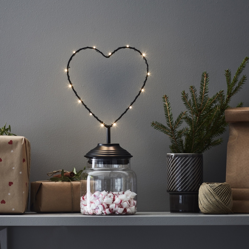 Markslöjd 705855 - LED-Weihnachtsdekoration SWEETIE LED/0,45W/3xAA Herz