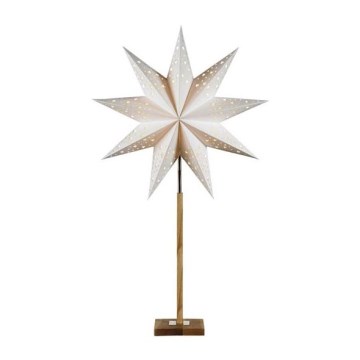 Markslöjd 706042 - Weihnachtsdekoration SOLVALAA 1xE14/25W/230V weiß/Holz