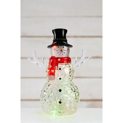Markslöjd 706044 - LED-Weihnachtsdekoration FRANS LED/0,06W/3xAAA Schneemann