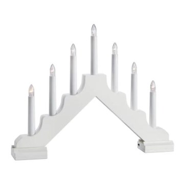Markslöjd 706051 - LED Weihnachtsleuchter EVELIN 7xLED/0,06W/6xAA weiß