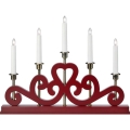 Markslöjd 706211 - Weihnachtsleuchter ENEBY 5xE10/3W/230V rot/messing