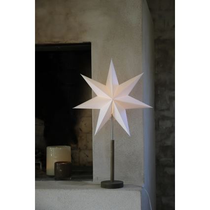 Markslöjd 706214 - Weihnachtsdekoration SPERANZA 1xE14/6W/230V Ø 45 cm Kiefer/cremefarben