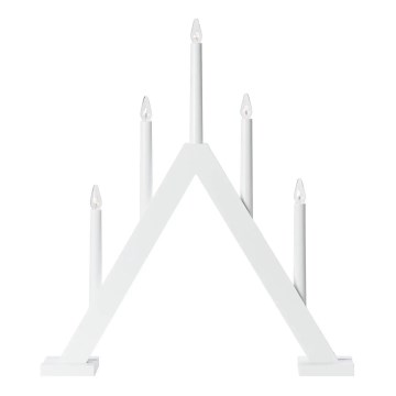 Markslöjd 706222 - Weihnachtsleuchter ARIELE 5xE10/3W/230V Kiefer/Weiß
