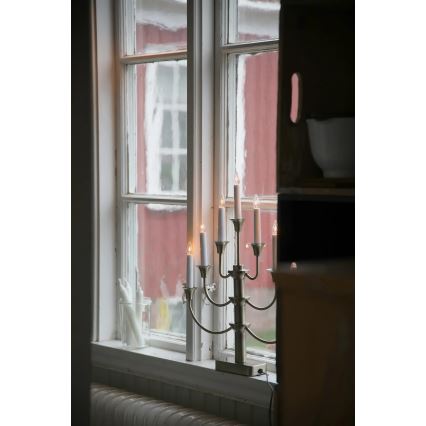 Markslöjd 706282 - Weihnachtskerzenhalter GYLLING 7xE10/3W/230V Messing