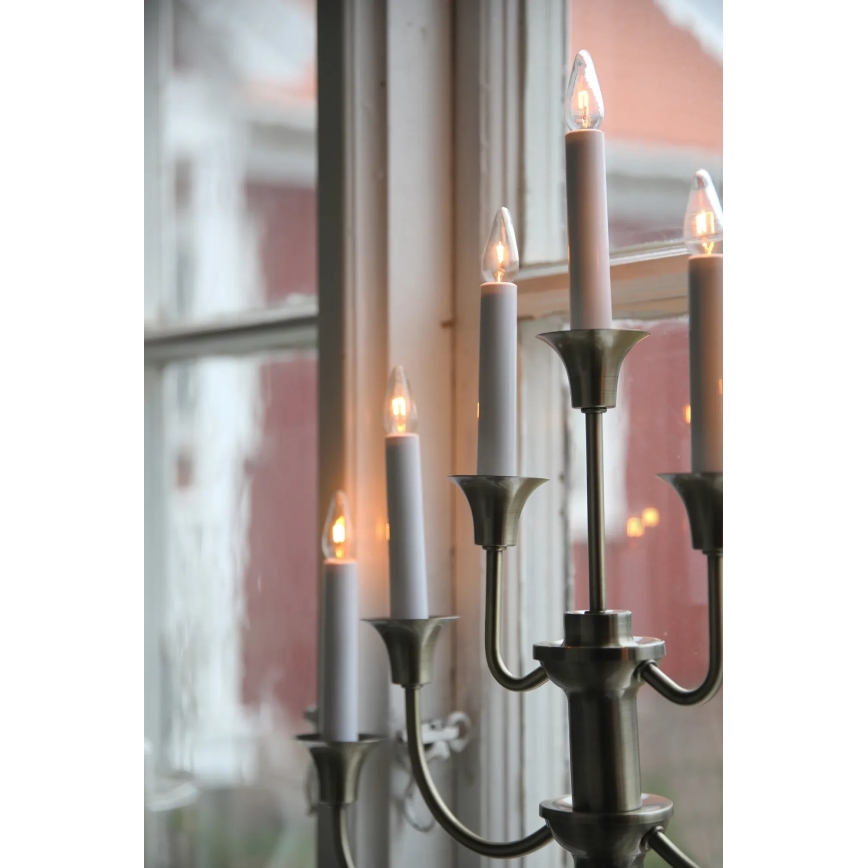Markslöjd 706282 - Weihnachtskerzenhalter GYLLING 7xE10/3W/230V Messing