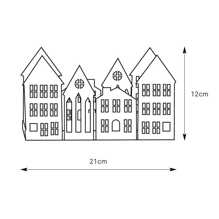 Markslöjd 706364 - LED Weihnachtsleuchter YORK 3xLED/0,1W/1xCR2032 schwarz
