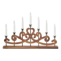 Markslöjd 706428 - Weihnachtskerzenhalter NIGHTFALL 7xE10/3W/230V braun/messing