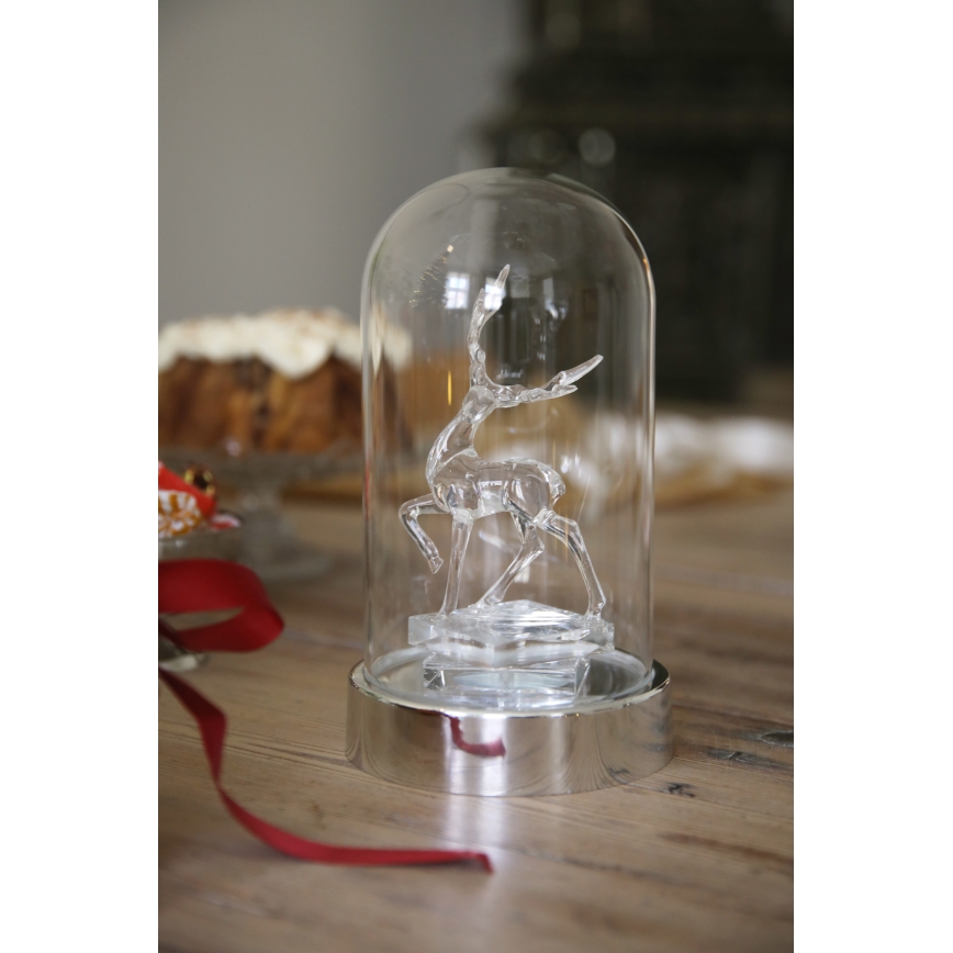 Markslöjd 706528 - LED Weihnachtsdekoration ISLA LED/0,06W/3xAA glänzendes Chrom/Rentier