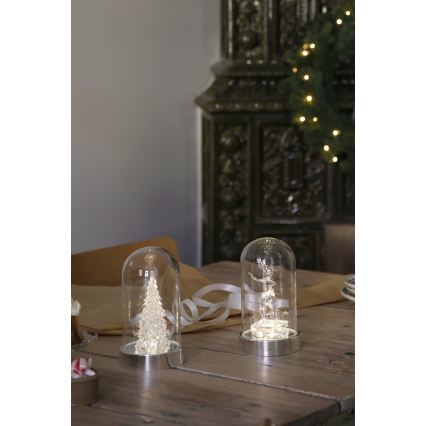 Markslöjd 706528 - LED Weihnachtsdekoration ISLA LED/0,06W/3xAA glänzendes Chrom/Rentier