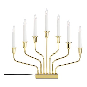 Markslöjd 706561 - Weihnachtsleuchter BROSA 7xE10/3W/230V goldfarben
