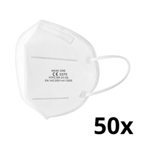 Maske One Kinder-Atemschutzmaske FFP2 NR - CE 0370 weiß 50 Stk.