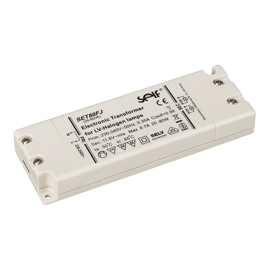 Massive 13733/00/80 - Elektronischer Transformator 20-80W 230V/12V