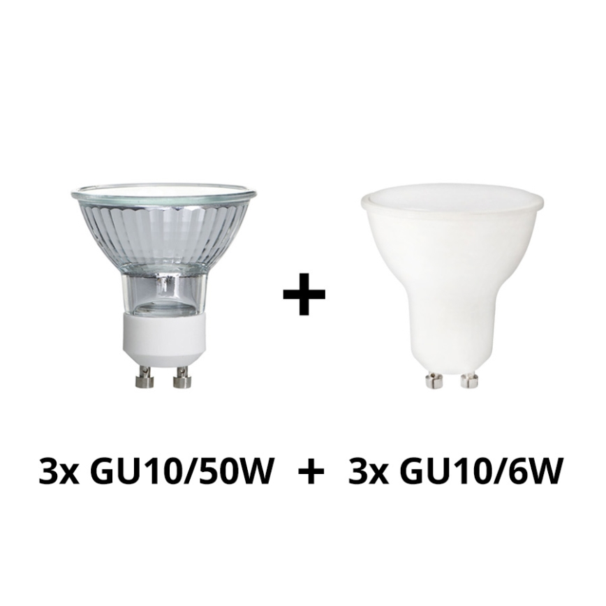 Massive 34027/11/10 - LED Wandleuchte HORIZON 3xGU10/6W + 3xGU10/50W