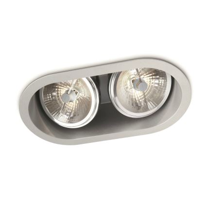 Philips Massive 57976/48/81 - Badezimmereinbauleuchte BELFAST 2xG53/35W/230V