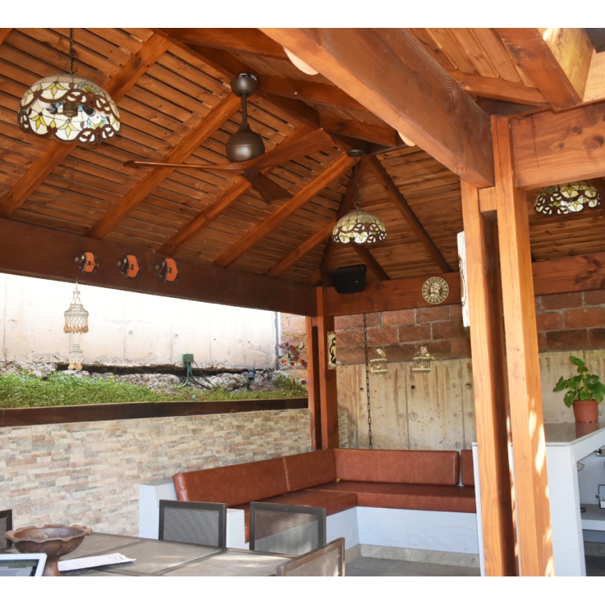 Deckenventilator IRENE 52" matter Nickel/Nuss