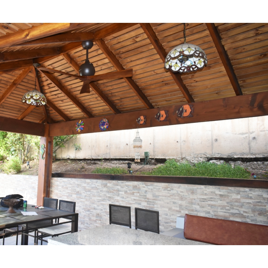 Deckenventilator IRENE 52" matter Nickel/Nuss