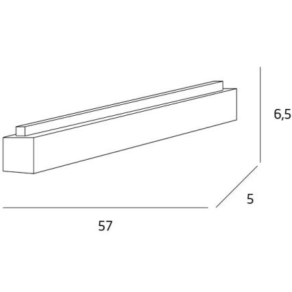 MAXLIGHT C0124D - Dimmbare LED-Deckenleuchte LINEAR LED/18W/230V 57 cm weiß