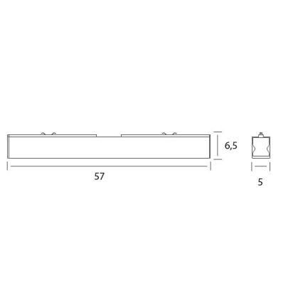 MAXLIGHT C0190D - Dimmbare LED-Deckenleuchte LINEAR LED/18W/230V 57 cm schwarz