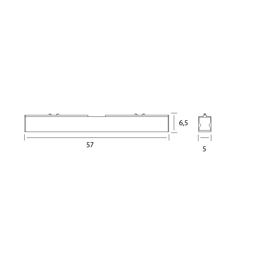 MAXLIGHT C0190D - Dimmbare LED-Deckenleuchte LINEAR LED/18W/230V 57 cm schwarz
