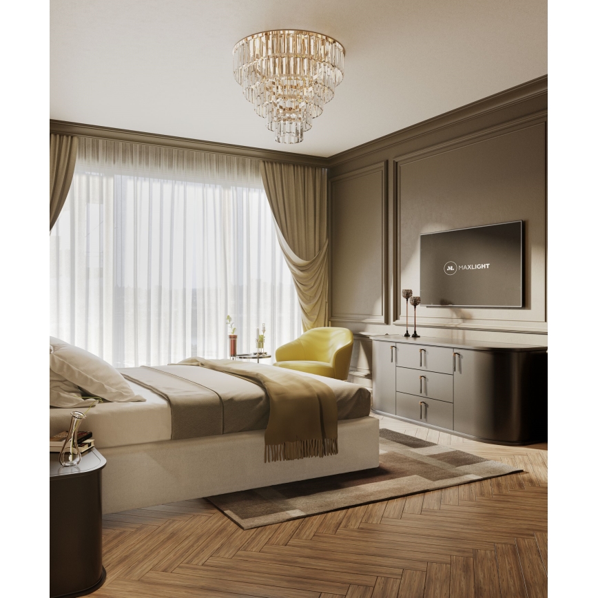 MAXLIGHT C0224 - Deckenleuchte MONACO 16xG9/40W/230V d 80 cm golden
