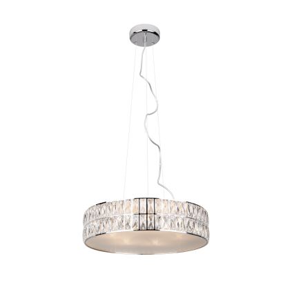 MAXLIGHT P0236 - Kronleuchter DIAMANTE 5xG9/42W/230V d 38 cm glänzendes Chrom